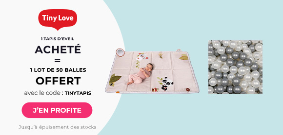 Un tapis d'éveil acheté = un lot 50 balles argentées offert