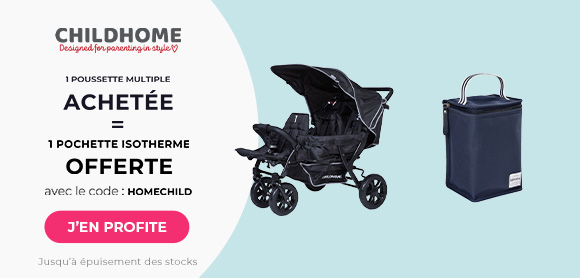 Chidlhome : Une poussette multiple achetée = Une pochette repas isotherme offerte