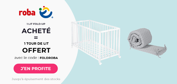 Roba : Un lit Fold up acheté = Un tour de lit offert