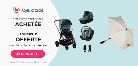 Be Cool : Une poussette trio Stratos achetée = Une ombrelle offerte