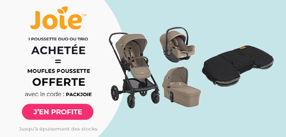 Joie : Un pack poussette acheté = Une paire de moufles Poussettes offerte