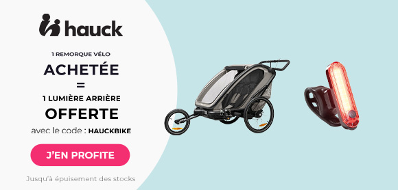 Hauck : Une remorque vélo achetée = Une lumière de sécurité offerte