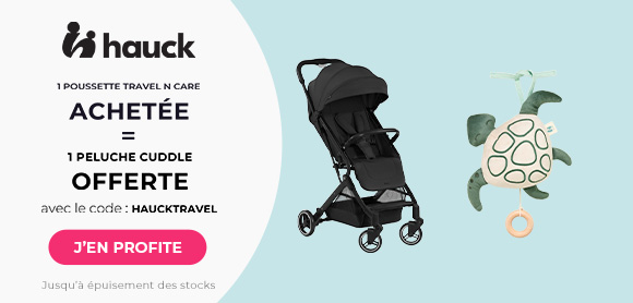 Hauck : Une poussette Travel achetée = Une peluche cuddle offert