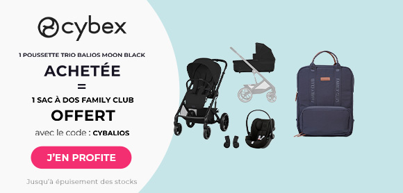 Cybex : Un pousette trio Balios one box = un sac à dos Family Club Signature Urban Anthracite offert