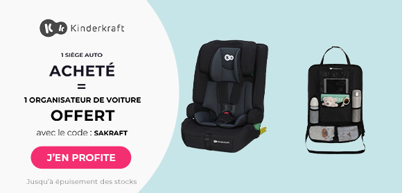 Kinderkraft : Un siège auto acheté = un organisateur de voiture offert