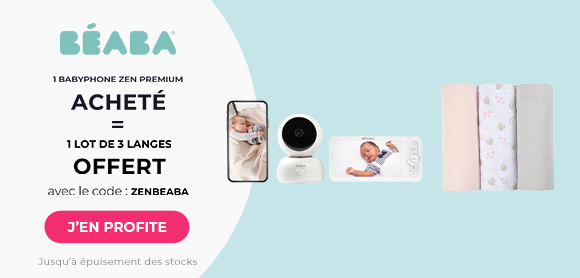 Béaba : Un babyphone Zen Premium acheté = un lot de 3 langes offert