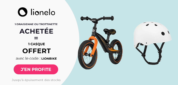 Lionelo : Une draisienne ou d'une trottinette achetée = un casque offert