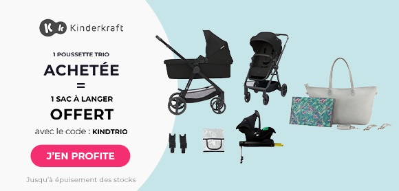 Kinderkraft : Une poussette trio achetée = un sac à langer offert