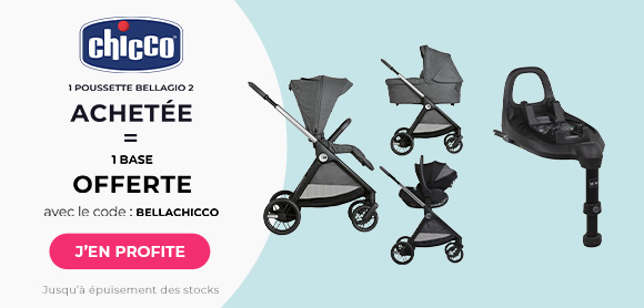 Chicco : Une poussette Bellagio 2 achetée = une base offerte