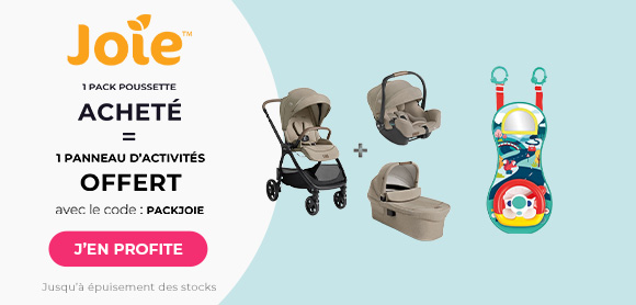 Joie : Un pack poussette acheté = Un panneau d'activités de voiture offert