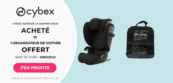 Cybex : Pour l'achat d'un siège auto de la gamme Gold = un organisateur de voiture offert 