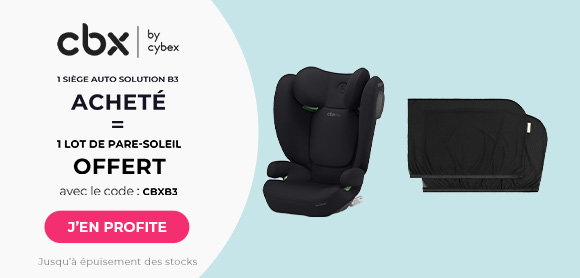CBX : Pour l'achat d'un siège auto Solution B3 = un lot de 2 pare-soleil offert