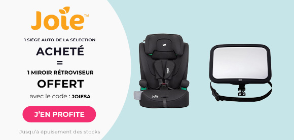 Joie : 1 siège auto de la sélection acheté = 1 miroir de voiture offert 