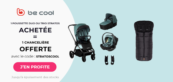 Be Cool : Pour l’achat d’une poussette Stratos Duo ou Trio = une chancelière offerte 