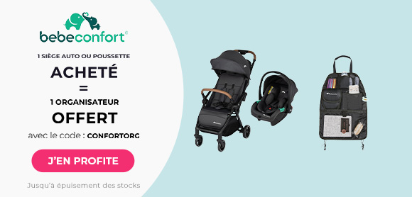 Bébéconfort : Un siège auto ou une poussette achetée = un organisateur de bébé offert
