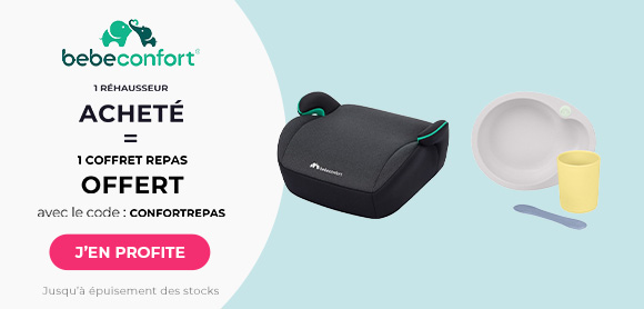Bébéconfort : Un réhausseur enfant acheté = un coffret repas offert
