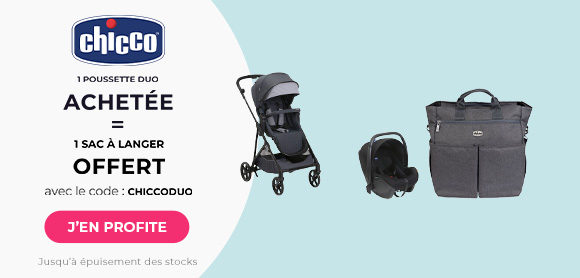 Chicco : Une poussette duo achetée = un sac à langer offert