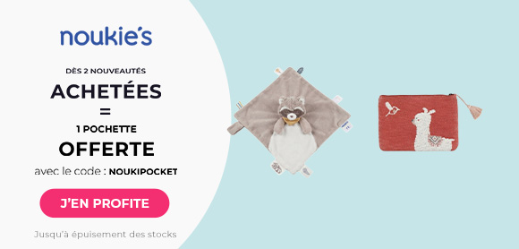 Noukie's : 2 nouveautés Noukie’s achetées = Une pochette jacquard offerte