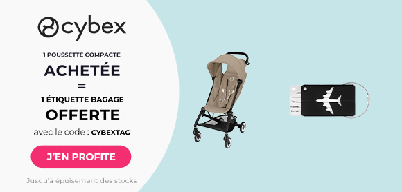 Cybex : Une poussette compacte Libelle, Orfeo, Beezy, Eeezy ou Aegis = une étiquette bagage offerte